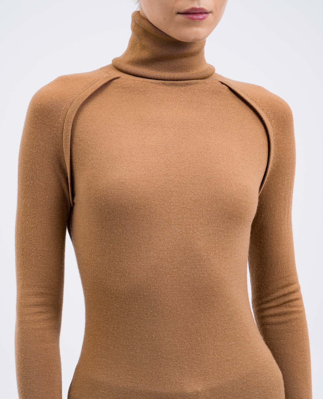 

Brown wool golf jacket with logo patch Victoria Beckham