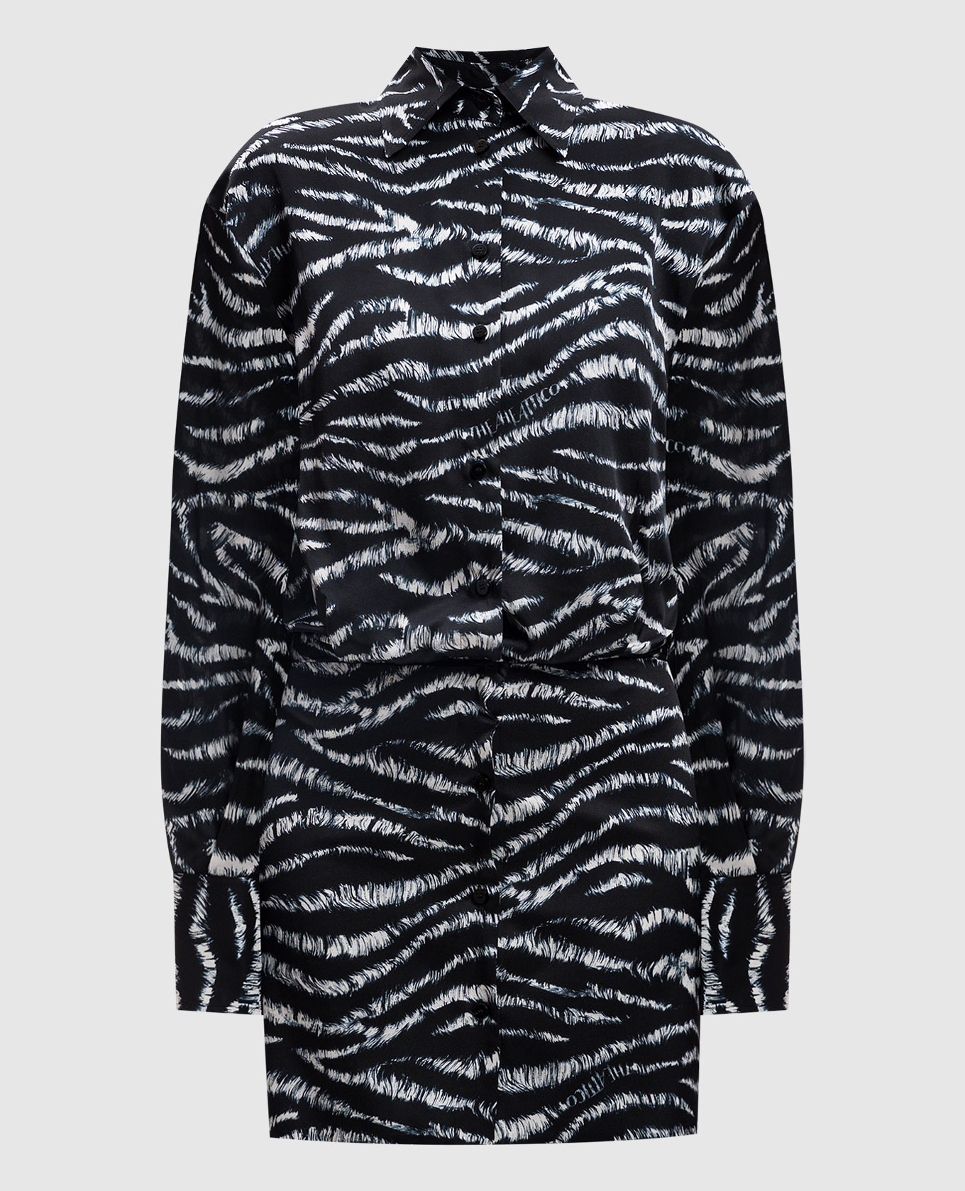

Silvye black mini shirt dress with silk The Attico