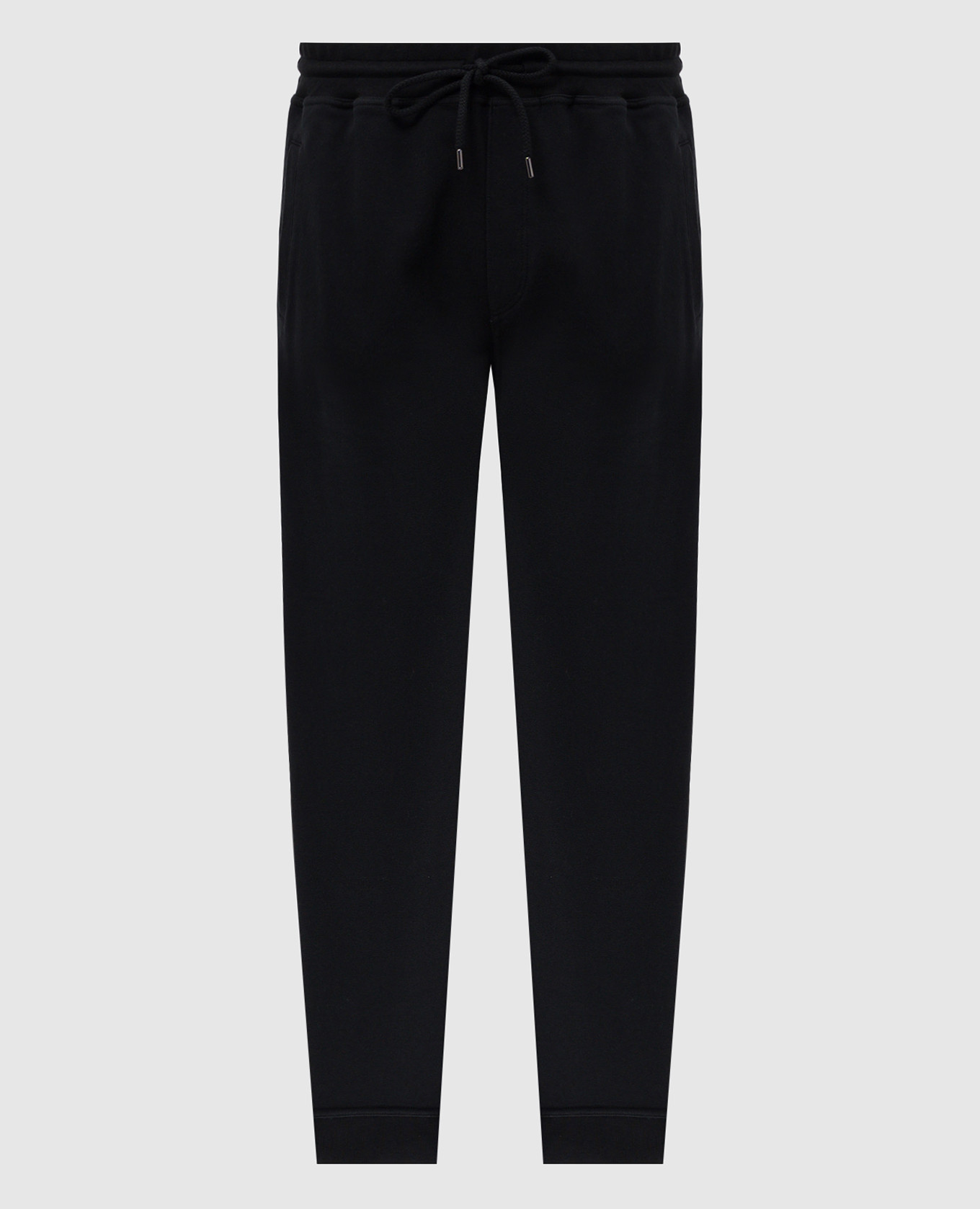 Black joggers with logo patch brunello cucinelli