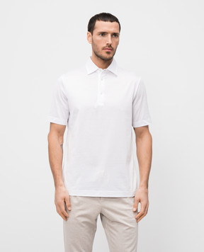 CAPOBIANCO White polo shirt with logo 18M601MK004656