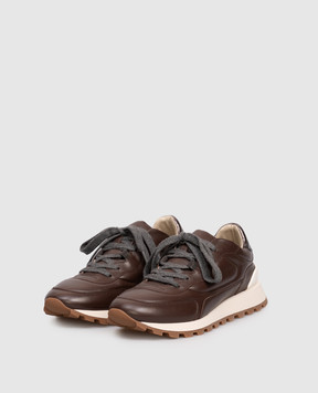 Brunello Cucinelli Brown leather sneakers MZSKG3025