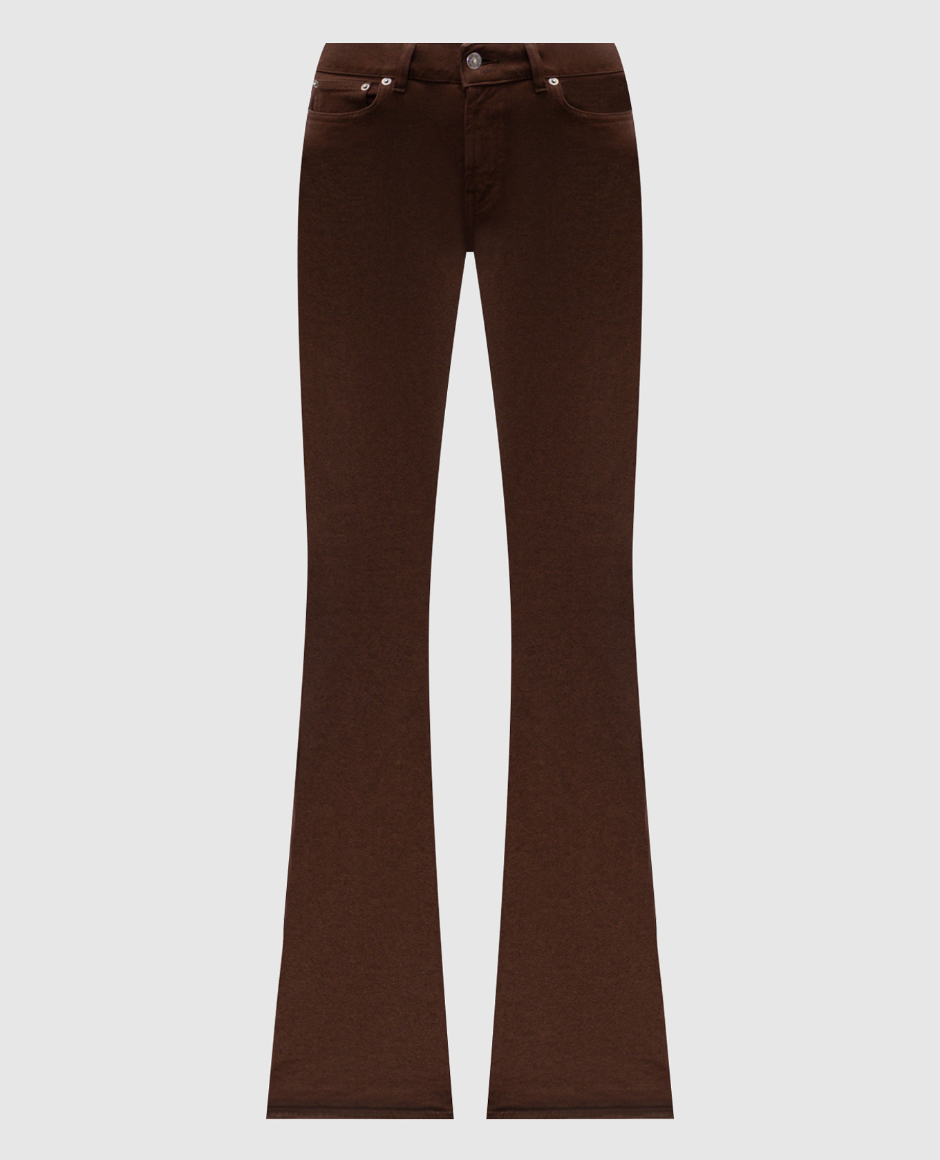 

Brown flared jeans with logo Dondup