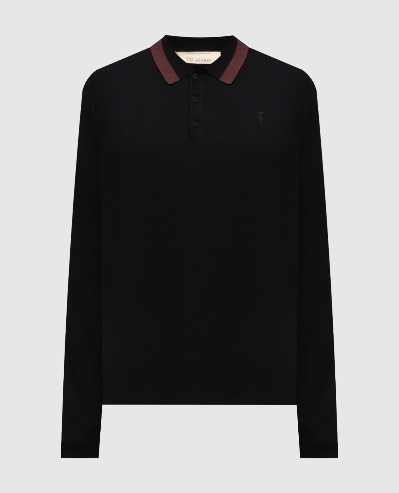 Black polo with emblem Trussardi