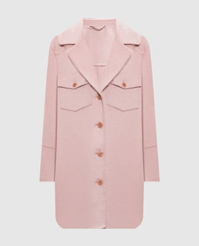 Ermanno Scervino Pink coat made of wool D456D725GVJ