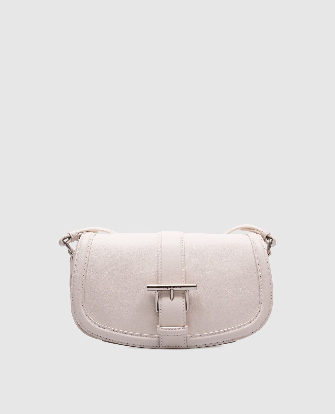 

White leather messenger bag Alexander McQueen