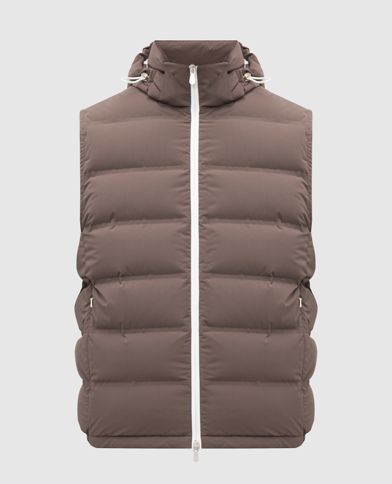 Brown down vest Brunello Cucinelli