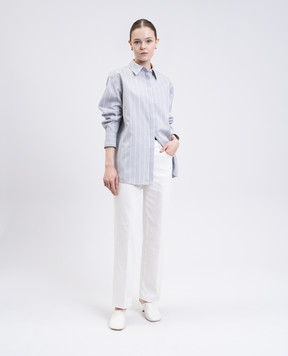 PROENZA SCHOULER Addy gray shirt with silk R2534018SC101