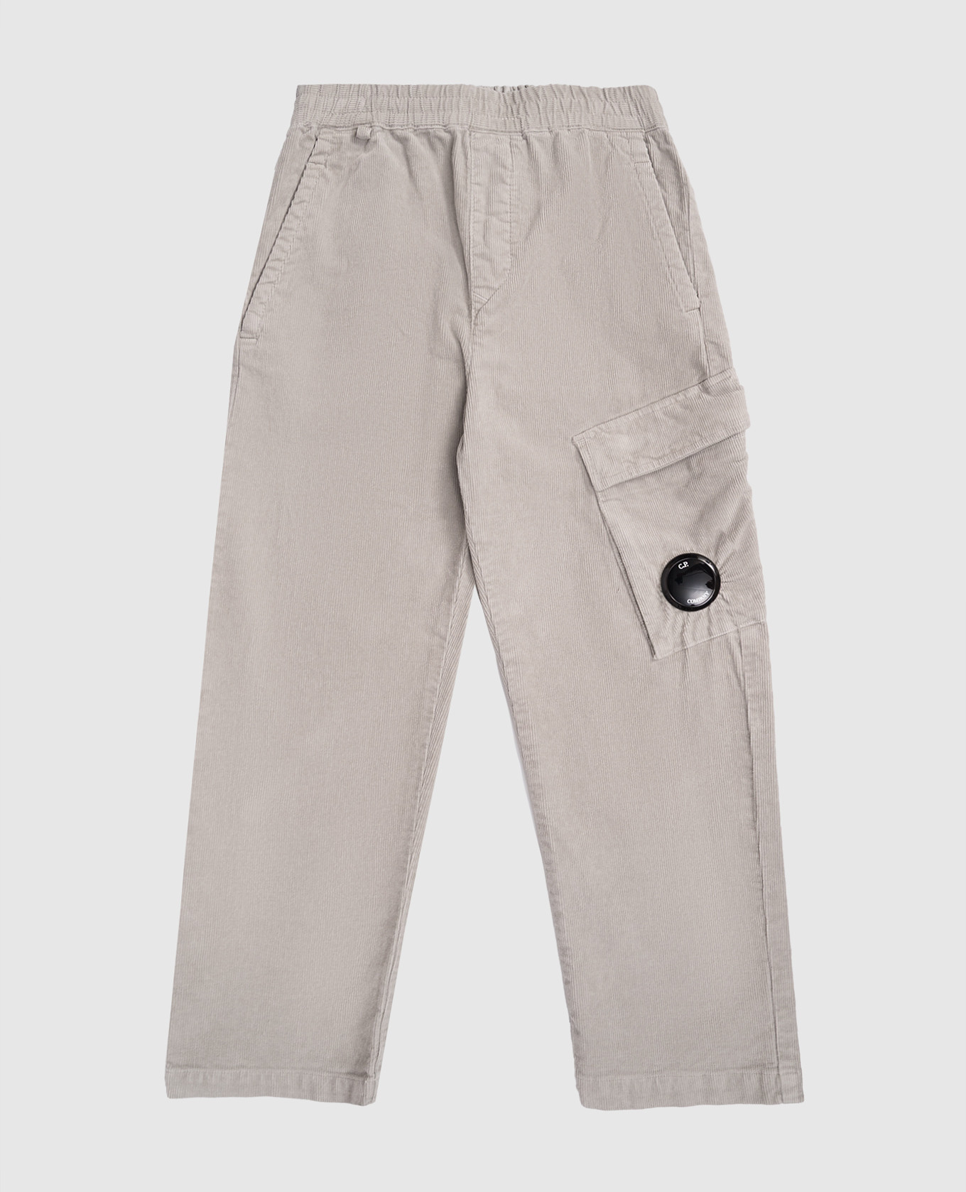 

Children's gray corduroy pants with logo C.P. Company, Grey