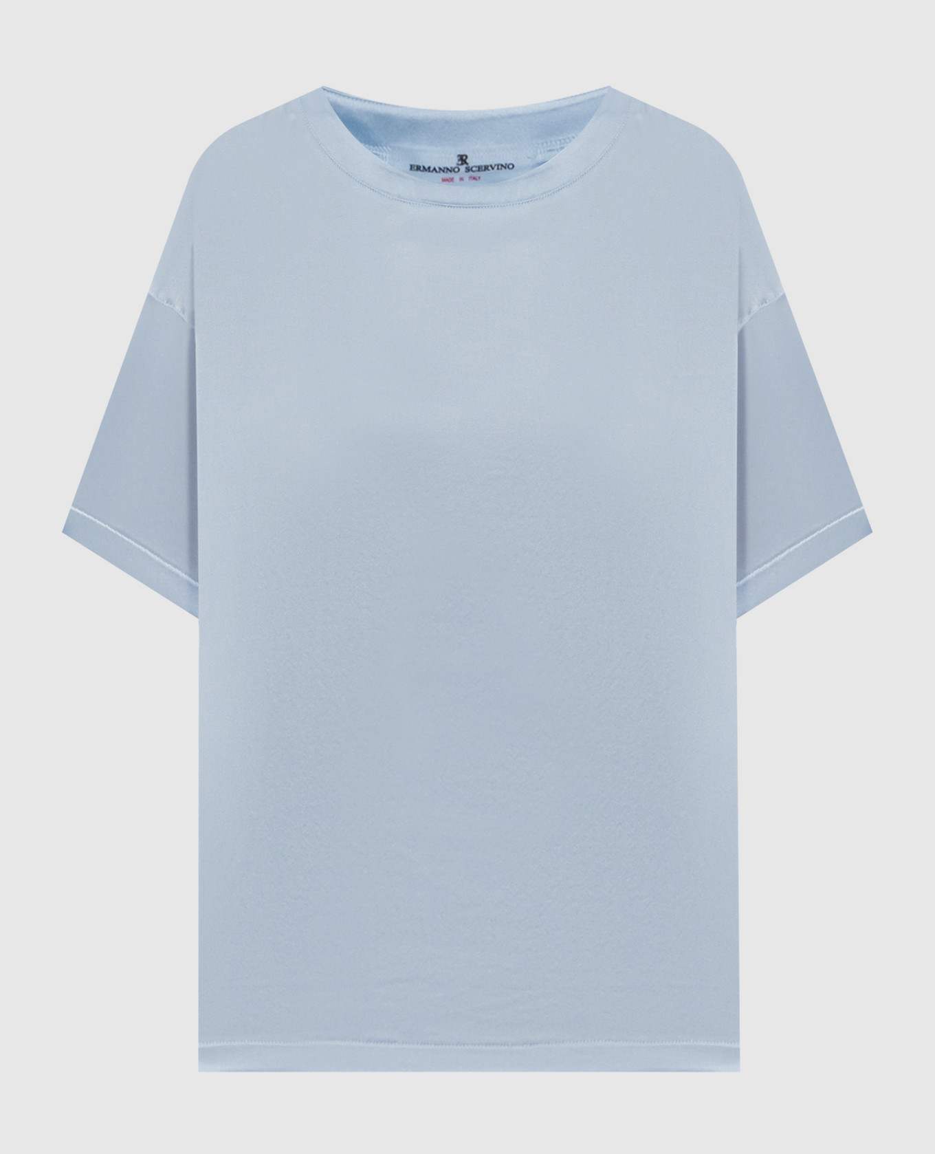 Blue silk top Ermanno Scervino
