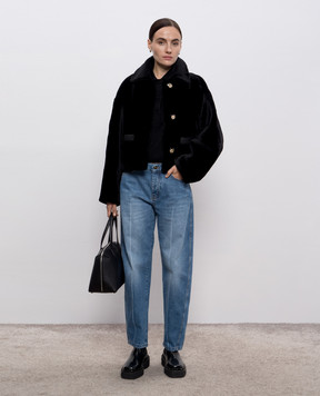 Babe Pay Pls Black sheepskin coat 2527MERINO