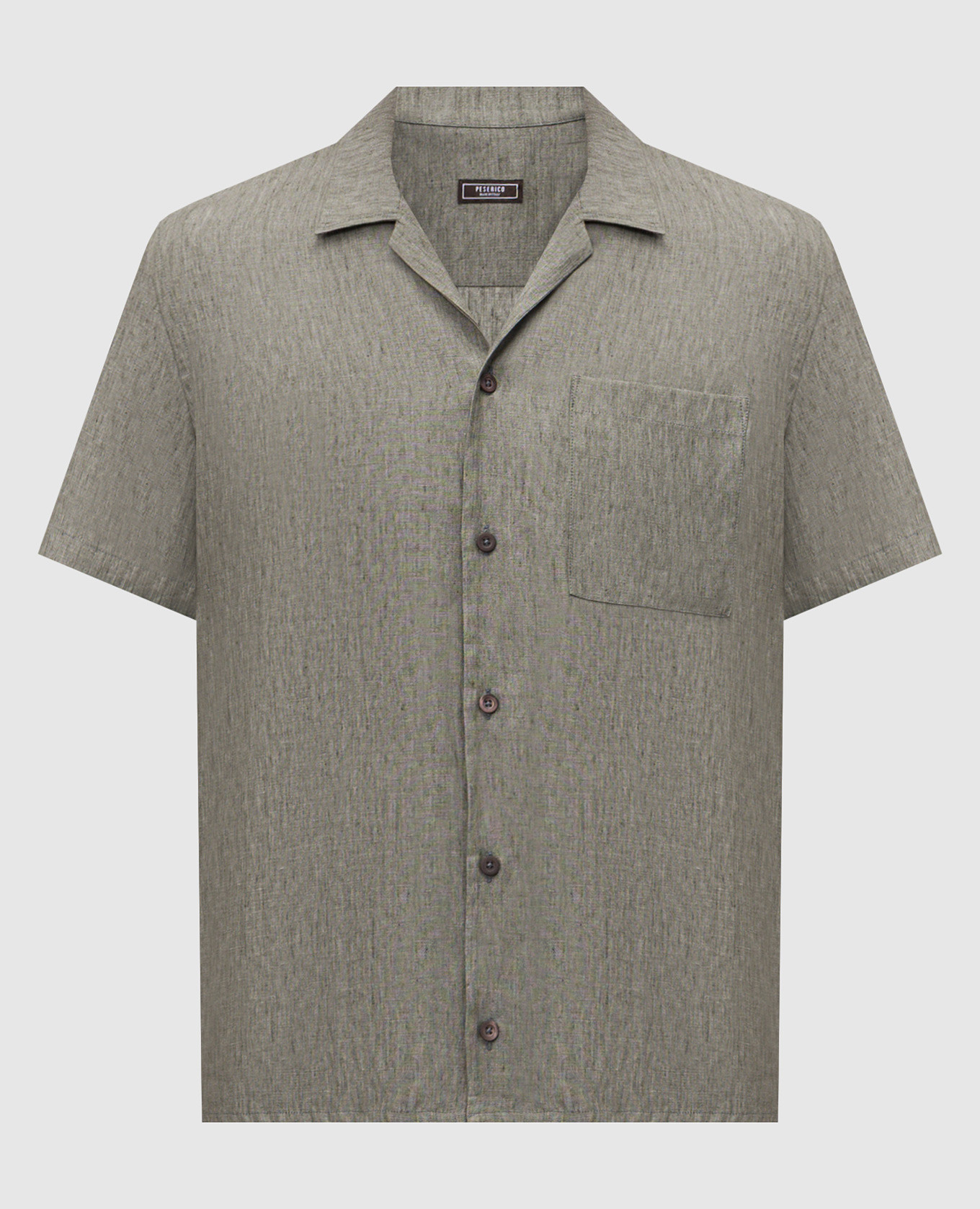 Khaki linen shirt Peserico
