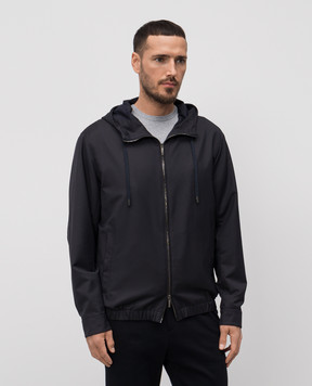 Peserico Blue jacket with wool R5224002588