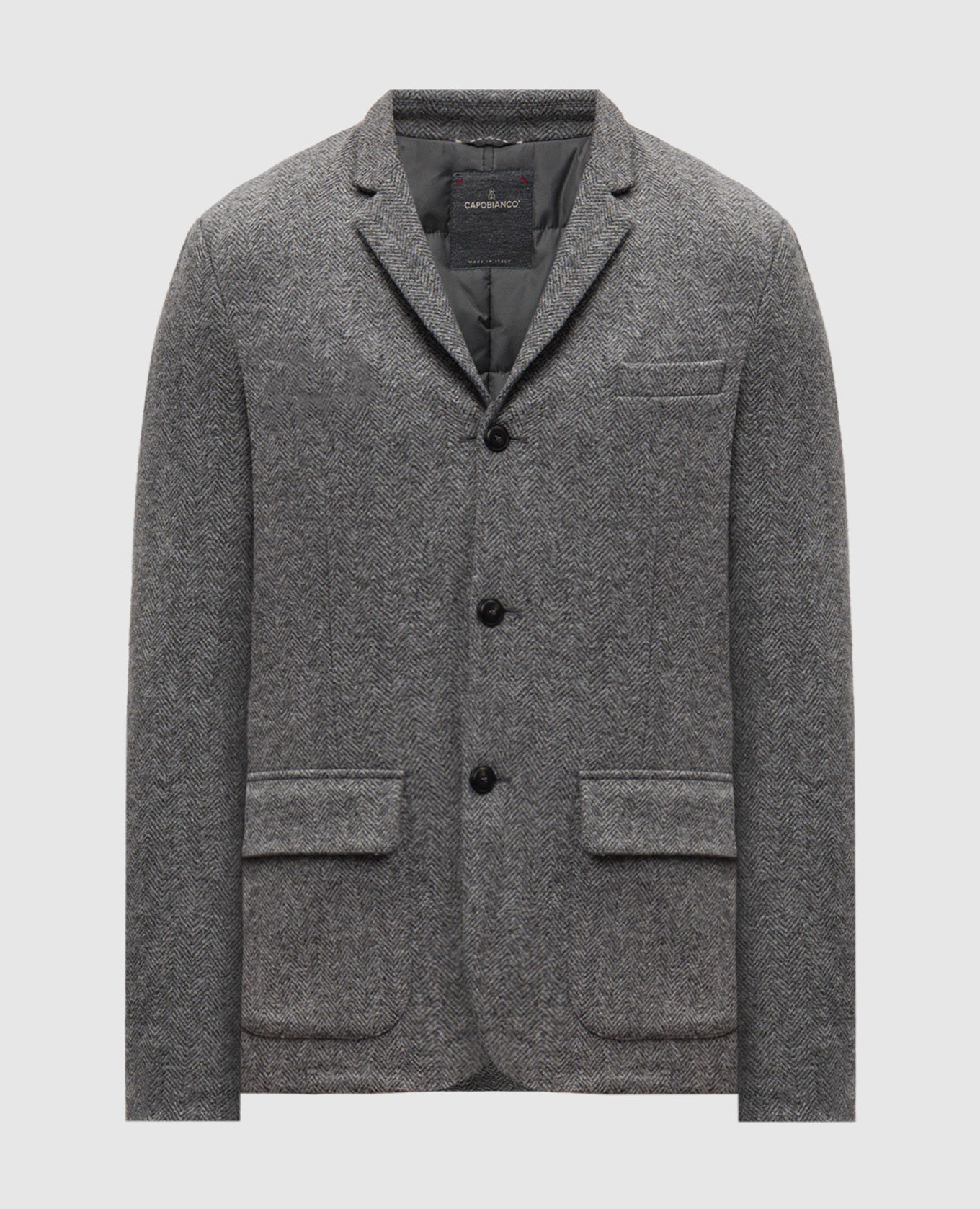 Gray coat in a pattern capobianco