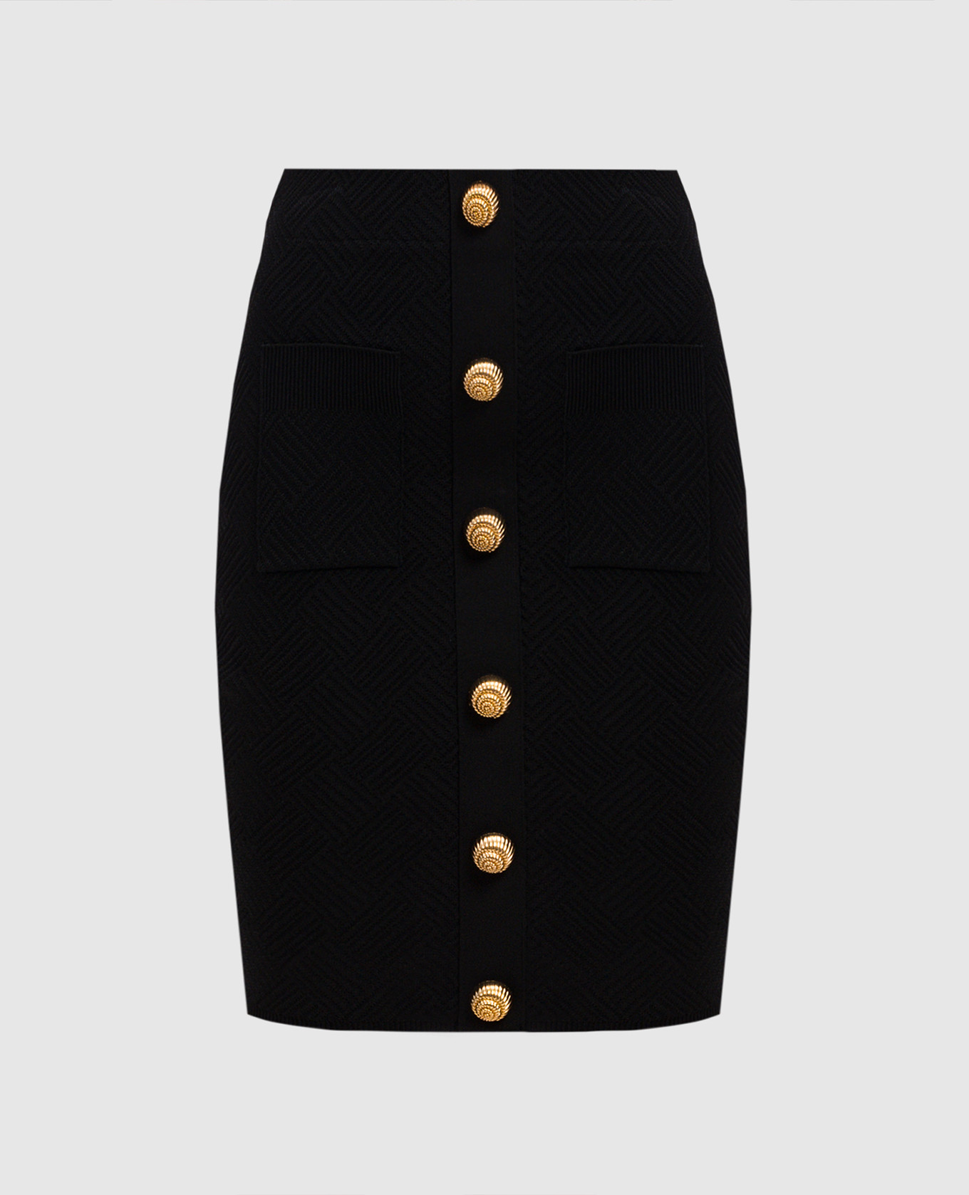 

Black skirt in a woven geometric pattern Balmain