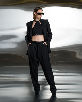 SSHEENA Black pants PIPPO with wool 24SSPIPPOTS24004