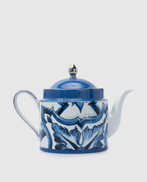 Dolce&Gabbana Blue porcelain teapot with print TC0127TCA39