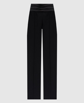 Balmain Black wool high-rise pants EF1PO161ME54