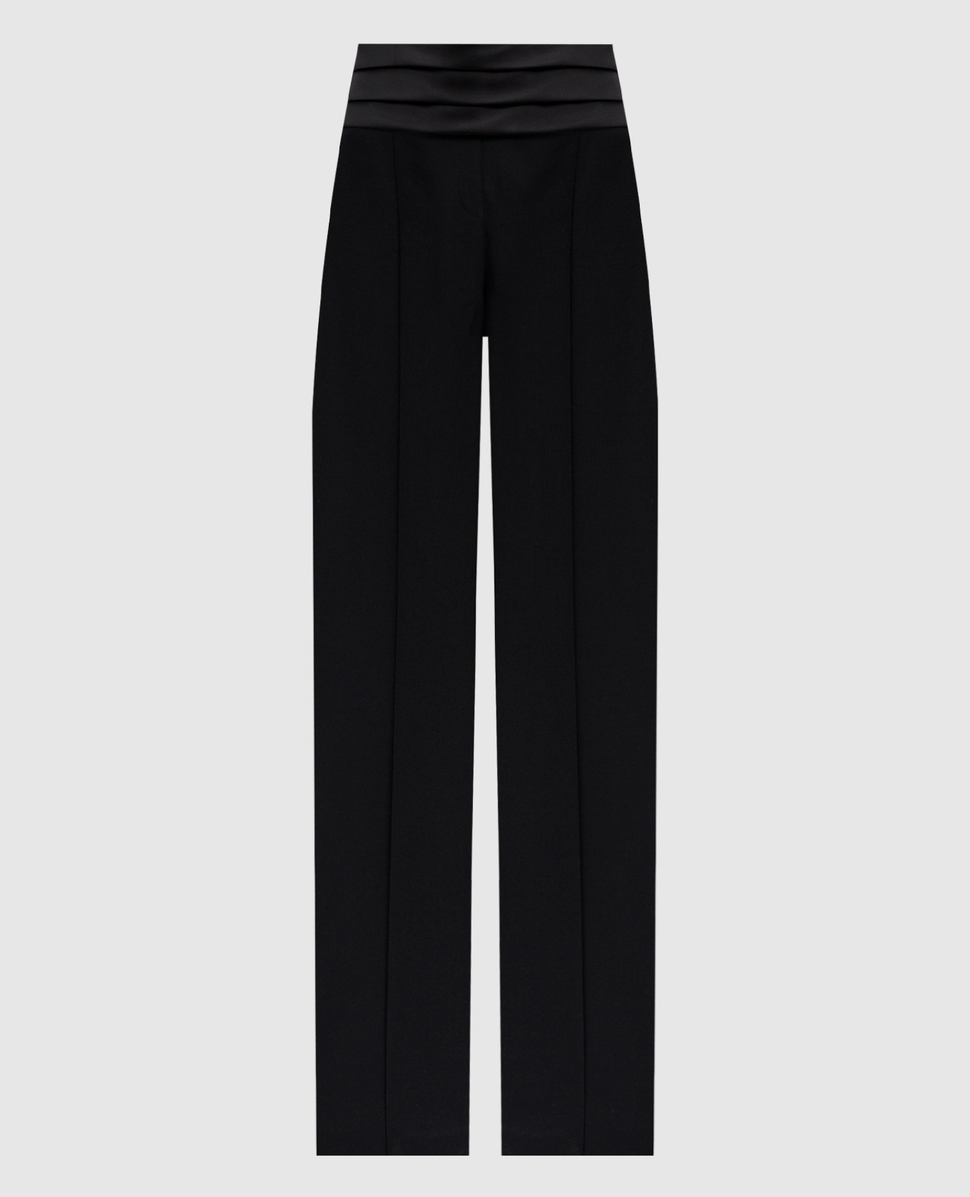 

Black wool high-rise pants Balmain