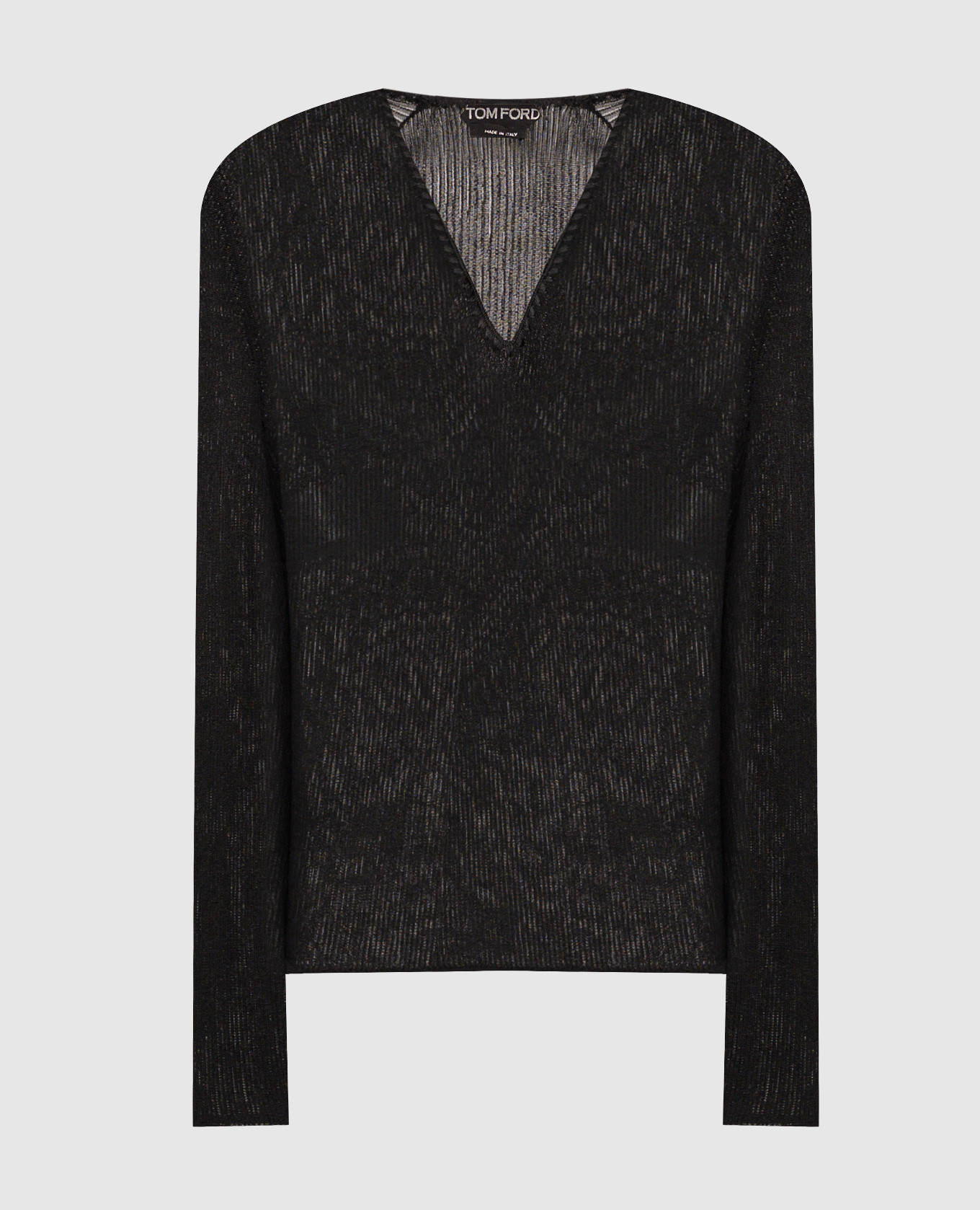 

Black ribbed pullover Tom Ford, Черный