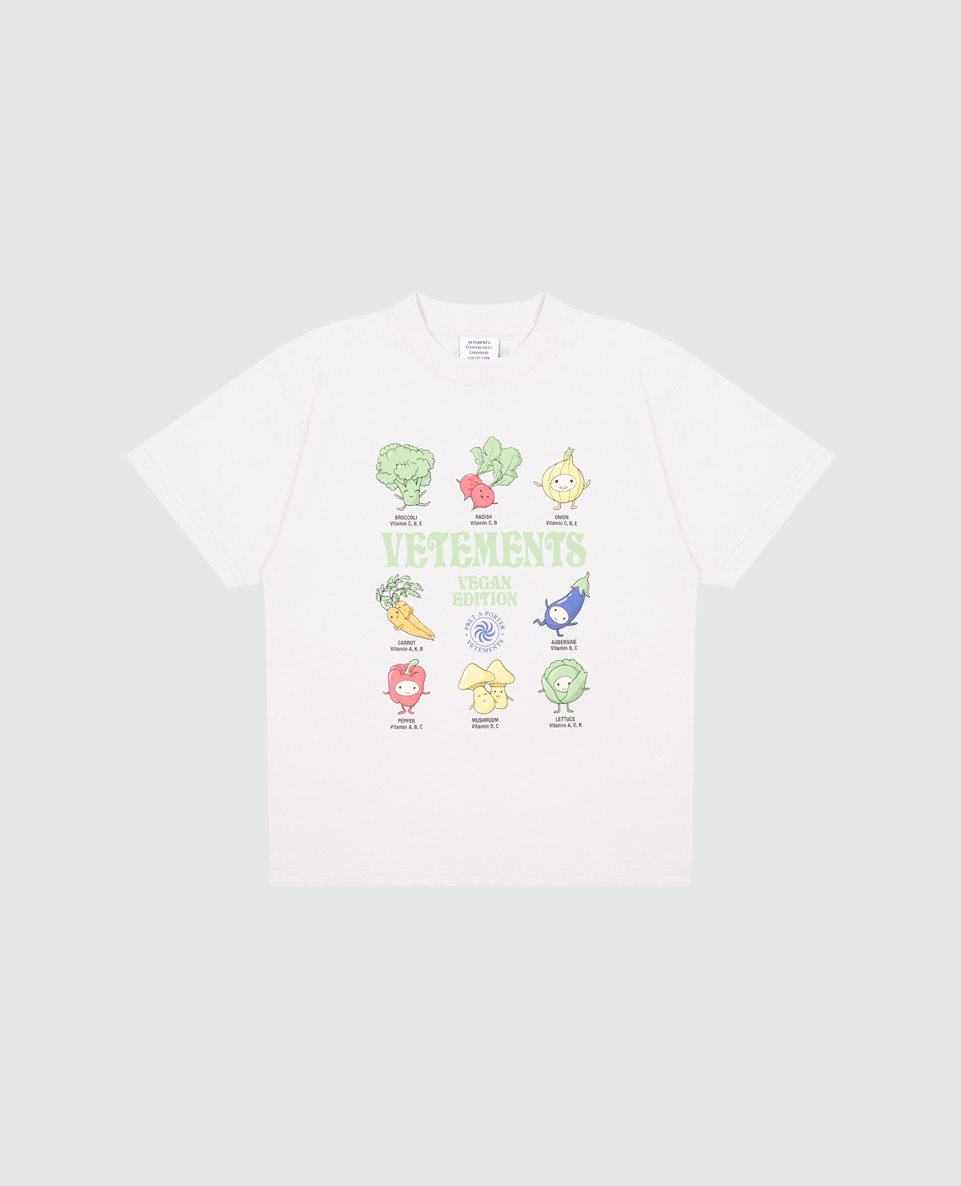 

Vegan gray logo t-shirt for children Vetements, Серый