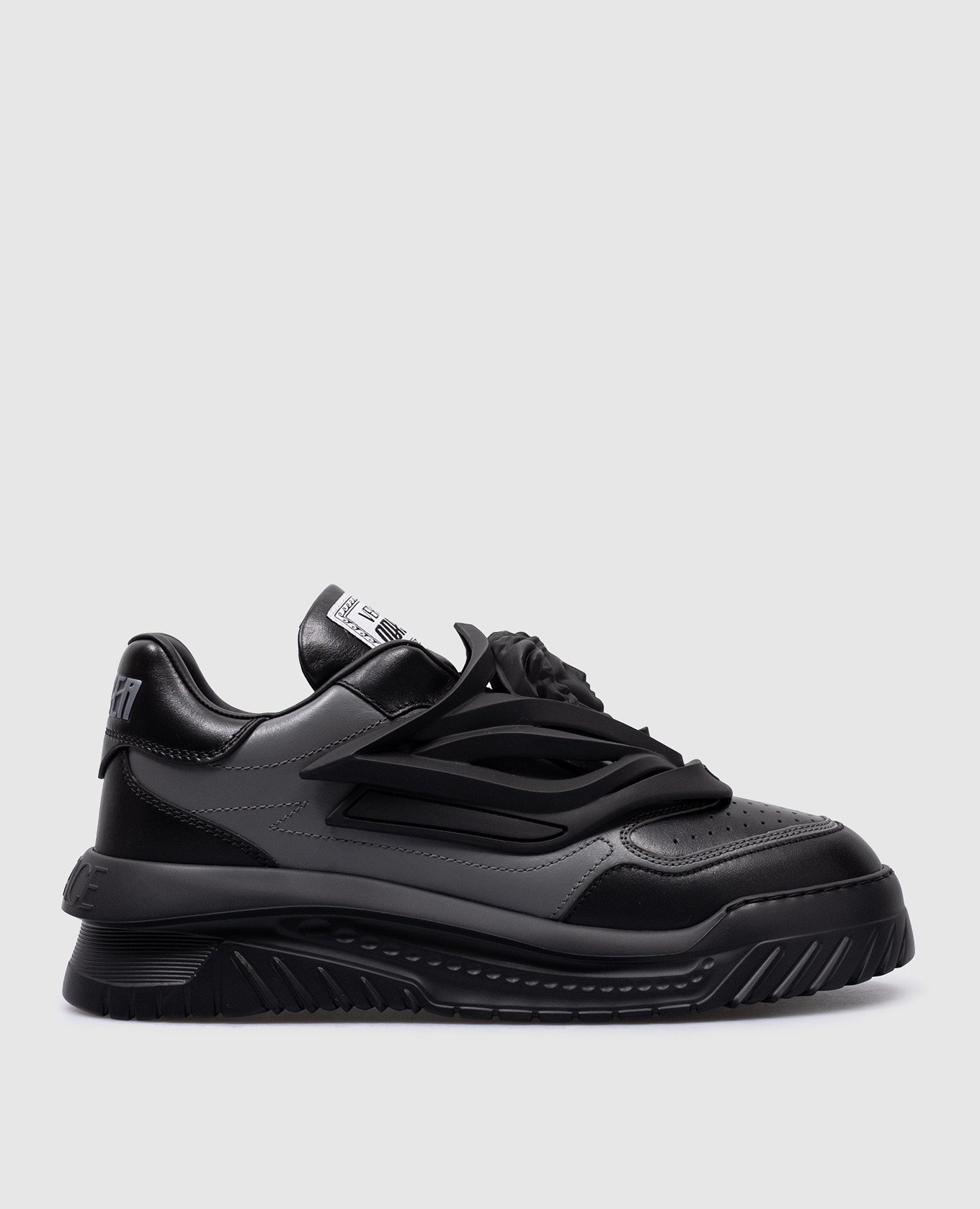 Versace Black leather sneakers ODISSEA