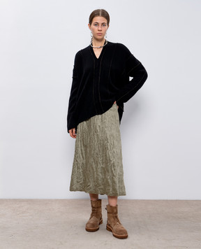 Masnada Black wool pullover 77A08