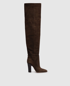 Paris Texas Lavinia brown suede over-the-knee boots PX1508XV0EL