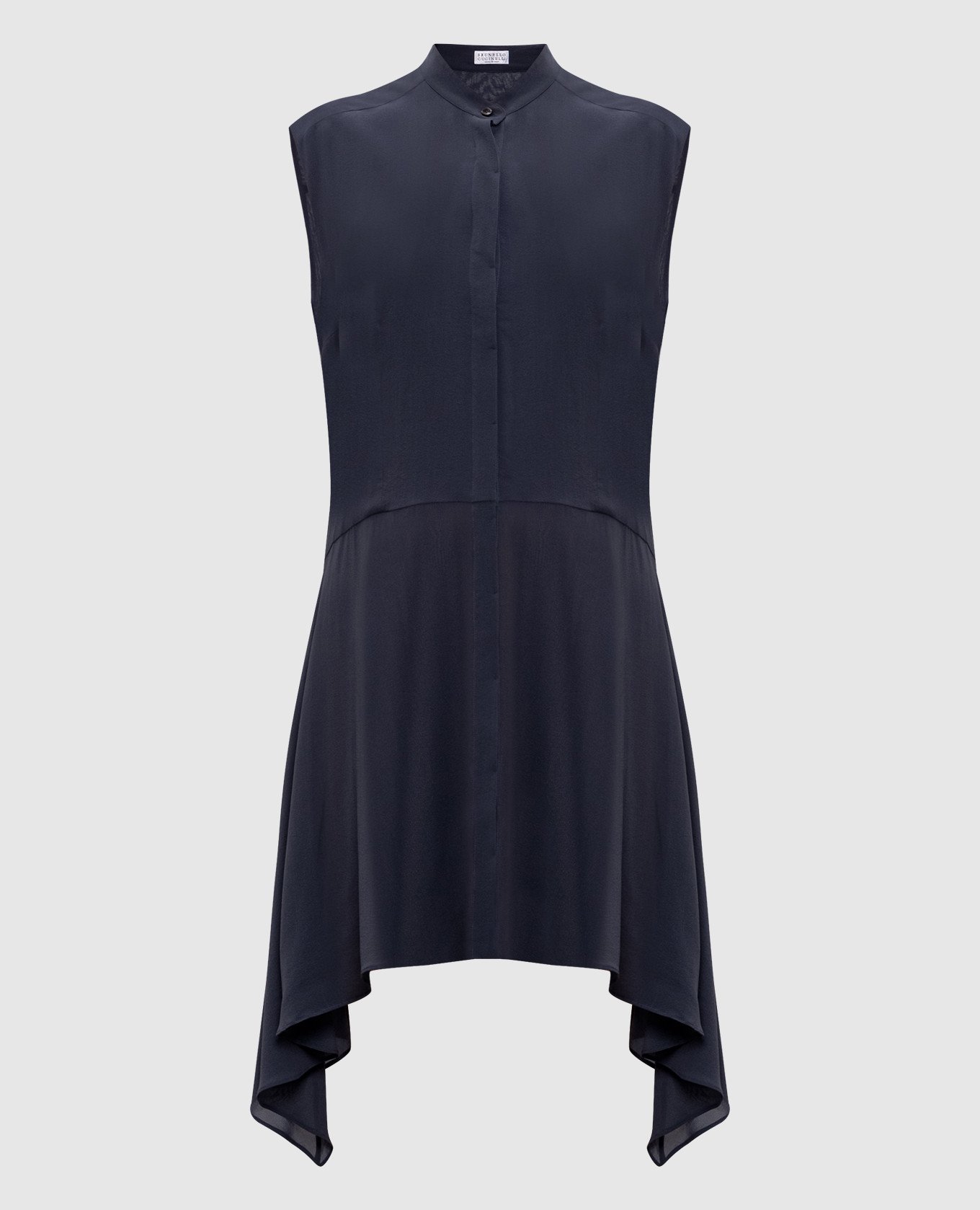 

Blue silk shirt dress Brunello Cucinelli