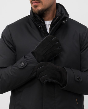 MooRER Black suede gloves TYLAR TYLARP2W