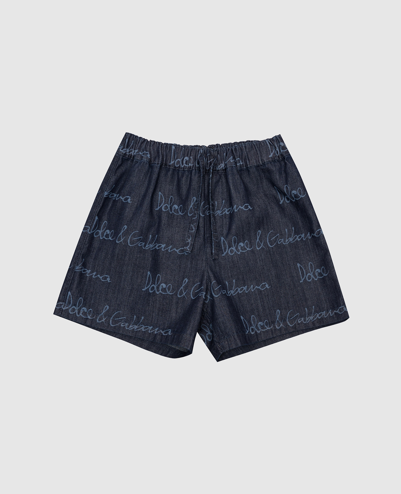 

Children's blue denim shorts with logo Dolce&Gabbana