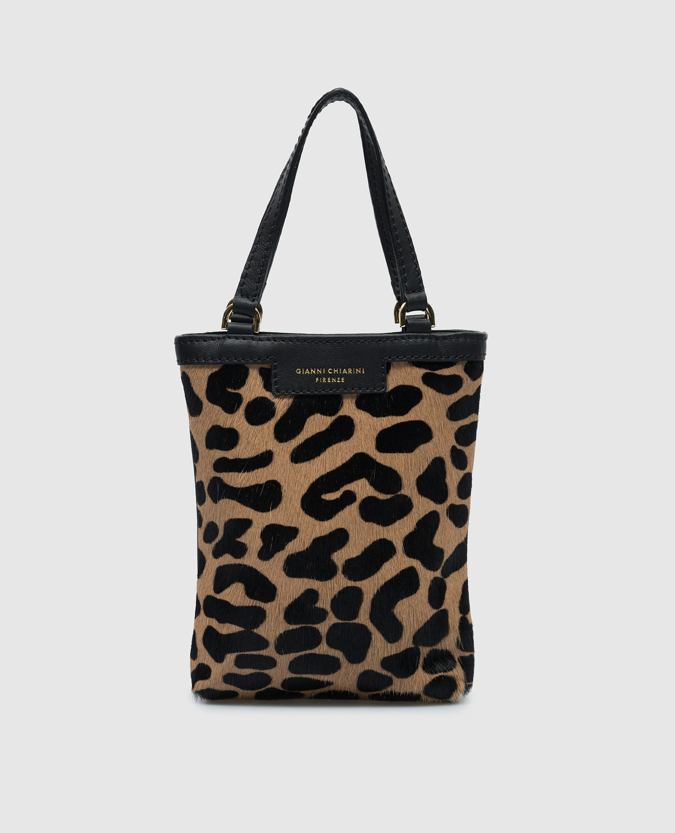 

Camilla black leather bag with animal print Gianni Chiarini