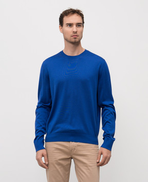 Tom Ford Blue silk jumper KCL057YMS135