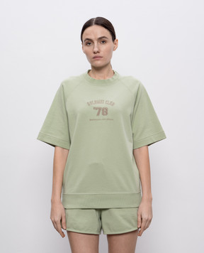 Brunello Cucinelli Green T-shirt with embroidery MD869VE510
