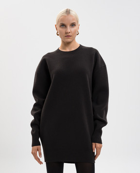 Tom Ford Brown mini dress with wool and cashmere ACK685YAX983