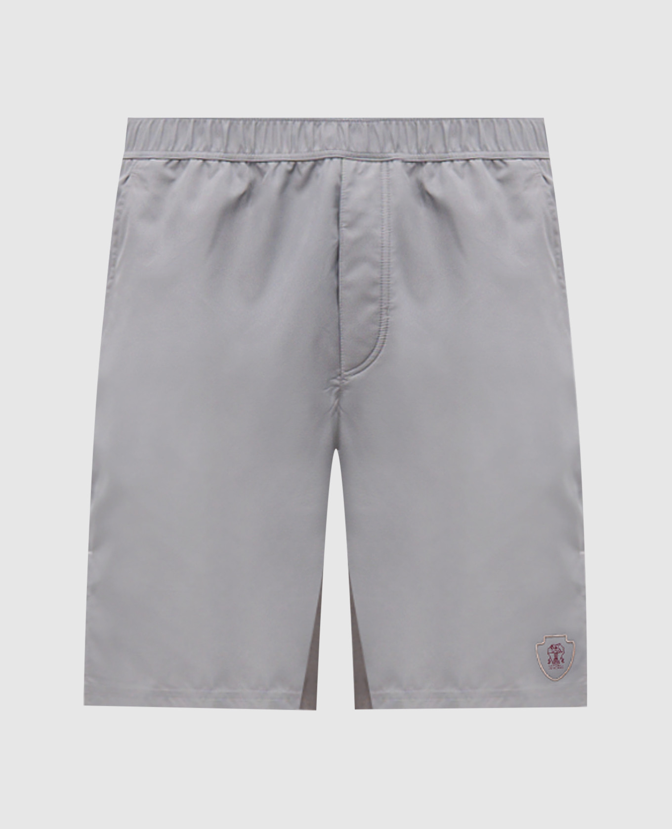 Grey shorts with logo emblem Brunello Cucinelli