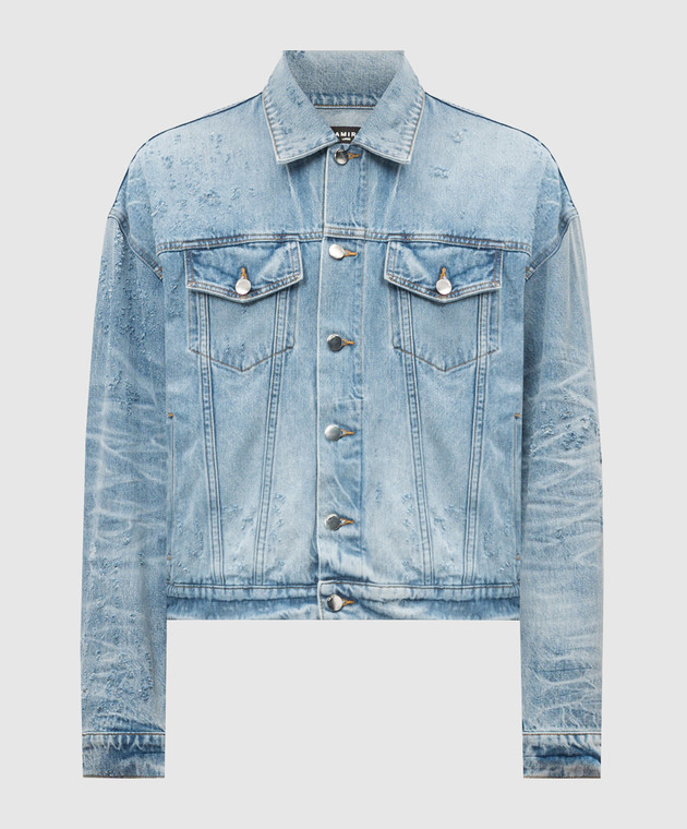 AMIRI - SHOTGUN blue denim jacket AMDNTR1006 - shop with