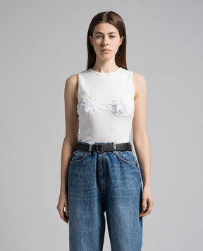 Magda Butrym White top with appliqué TSHIRT01145524