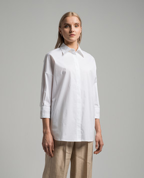 Peserico White blouse with monil chain S0653008928