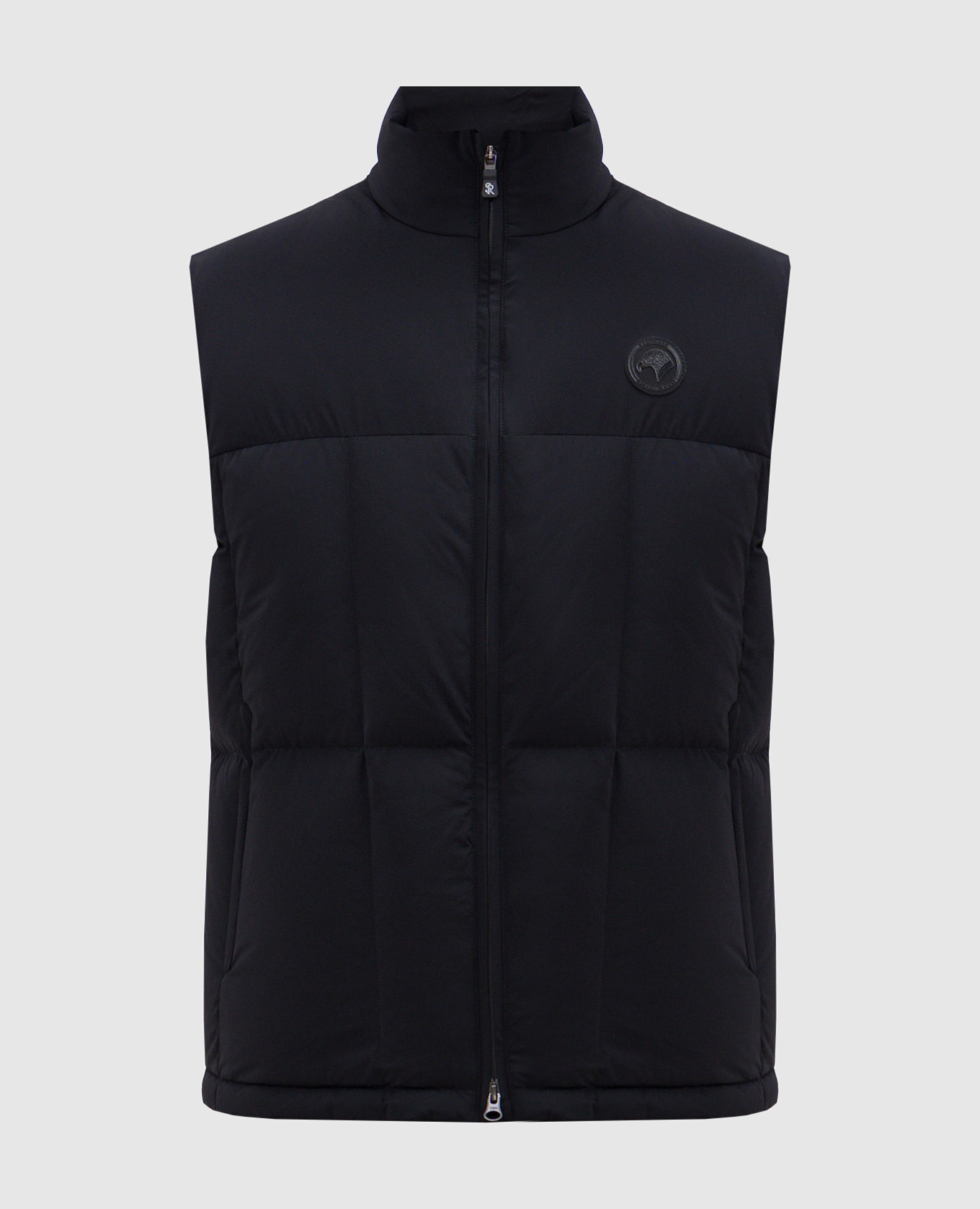 

Black down vest with logo Stefano Ricci