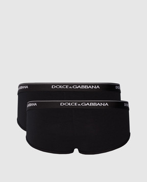 Dolce&Gabbana Set of black briefs with logo M9C05JONN95