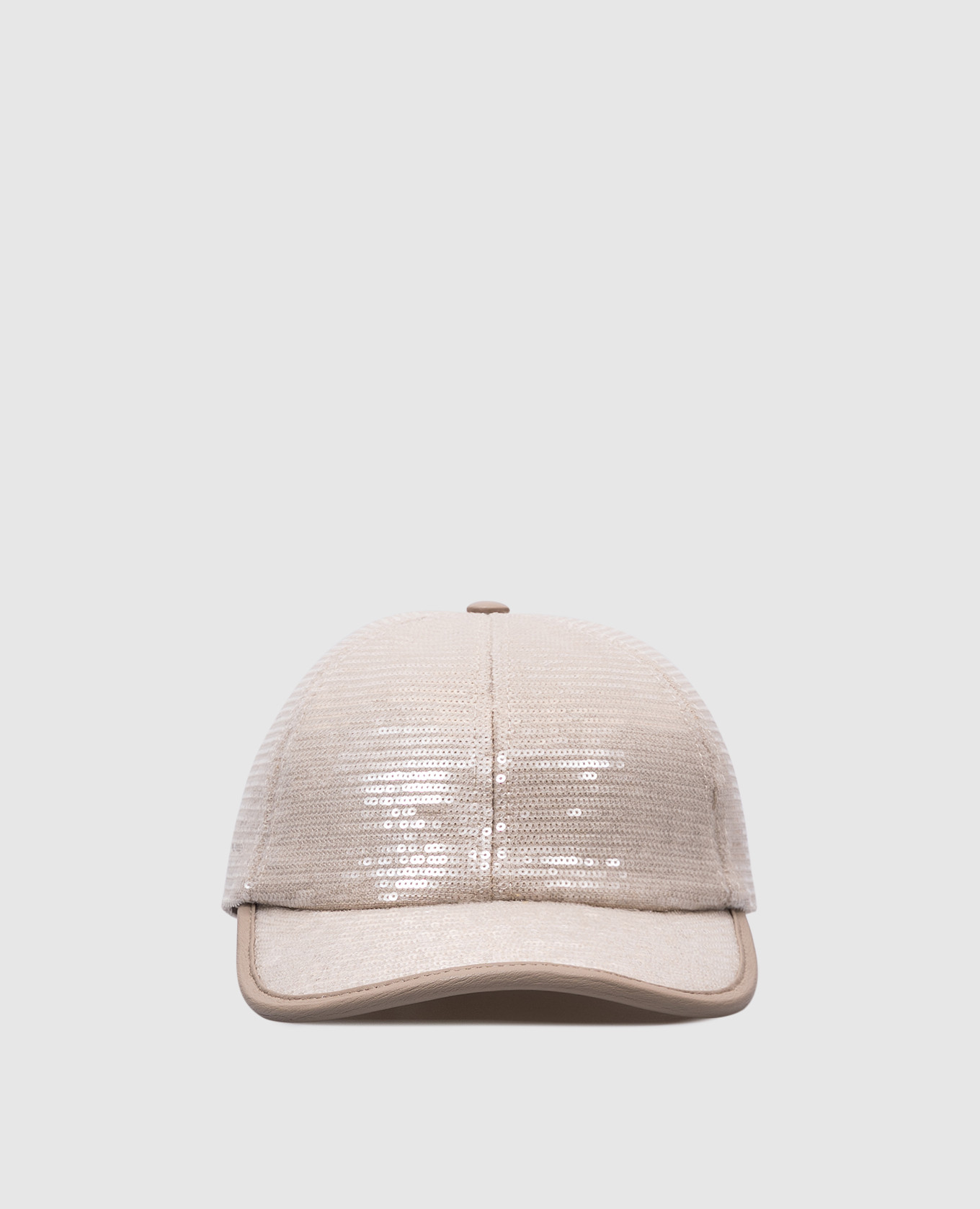 

Beige linen cap with sequins Peserico