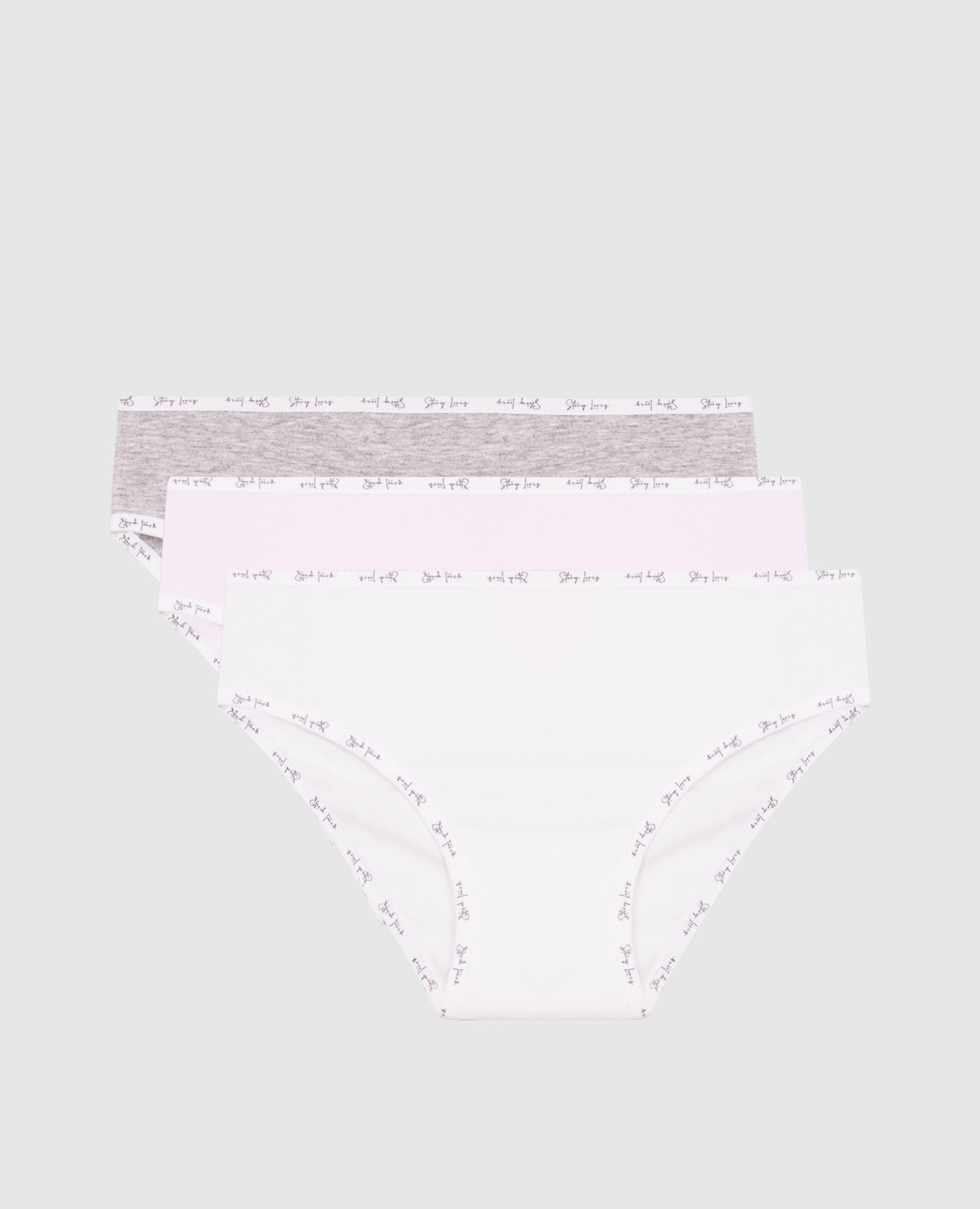 

Children's panties set with logo Story Loris, White