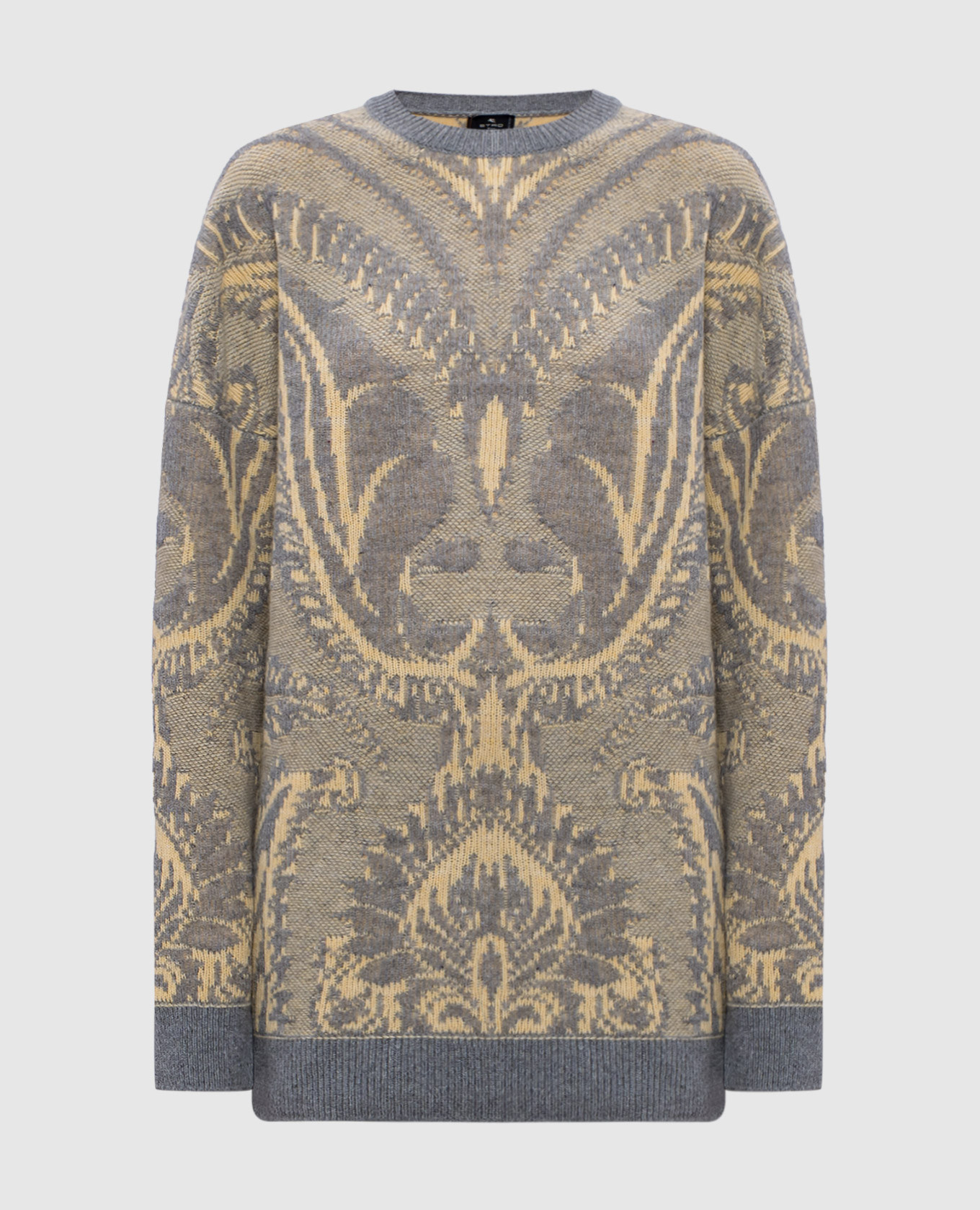 

Gray sweater made of wool in a pattern Etro, Grey