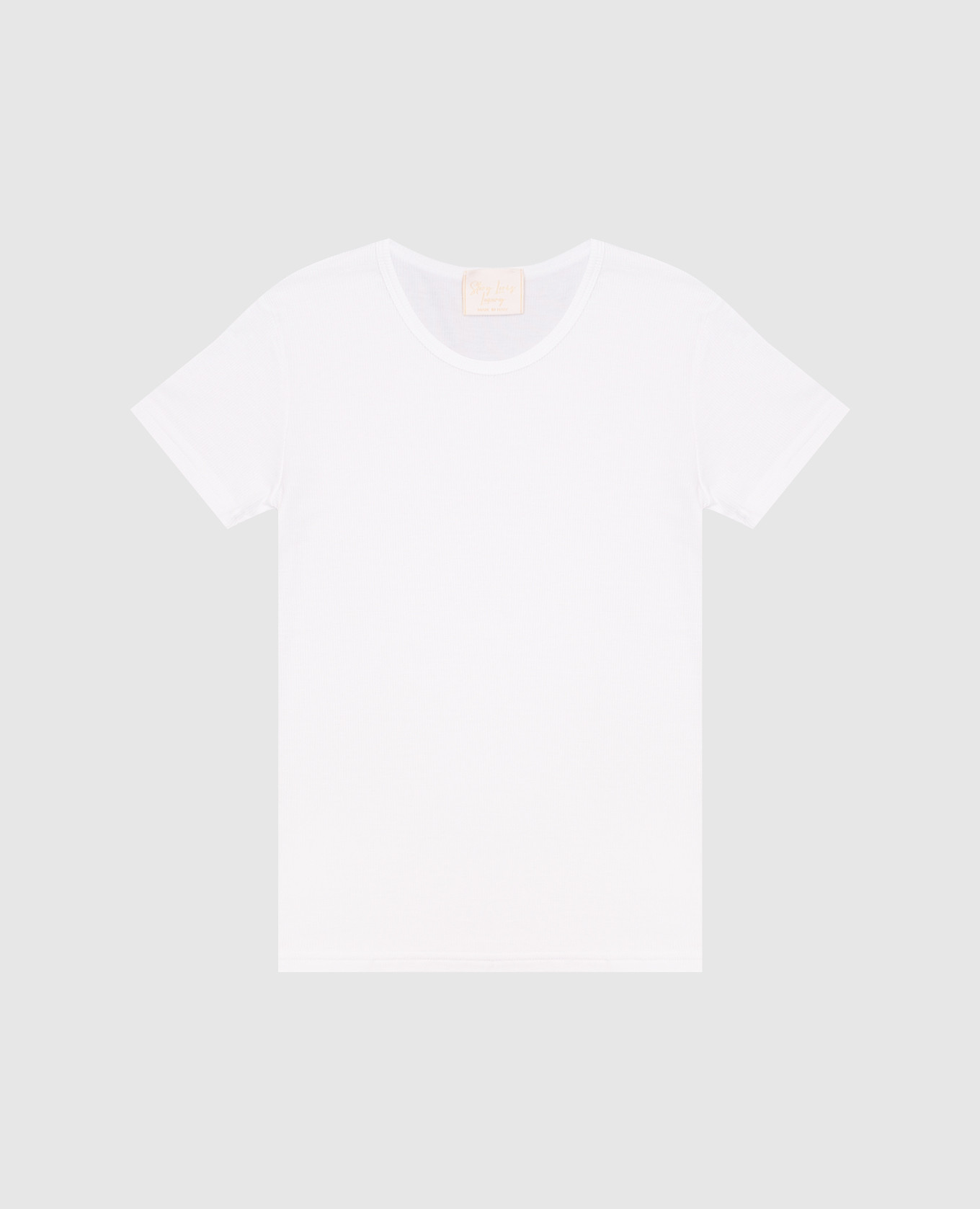 Children&#39;s white ribbed T-shirt Story Loris
