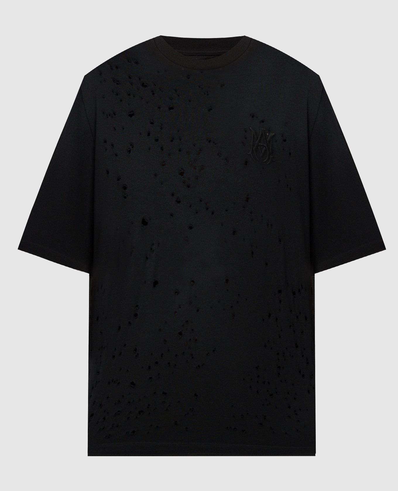 

Black vintage effect SHOTGUN t-shirt with embroidered logo AMIRI, Черный