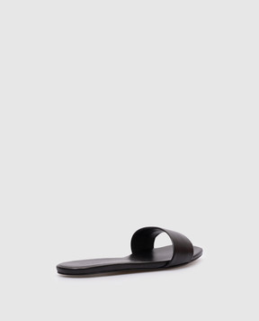 Lou Lou Studio DINA black leather flip-flops DINA