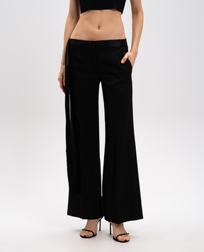 Victoria Beckham Black flared pants with wool 1125WTR006040A