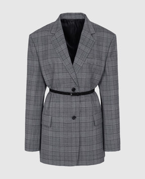 Juun.j Gray checked wool jacket JW5811W113