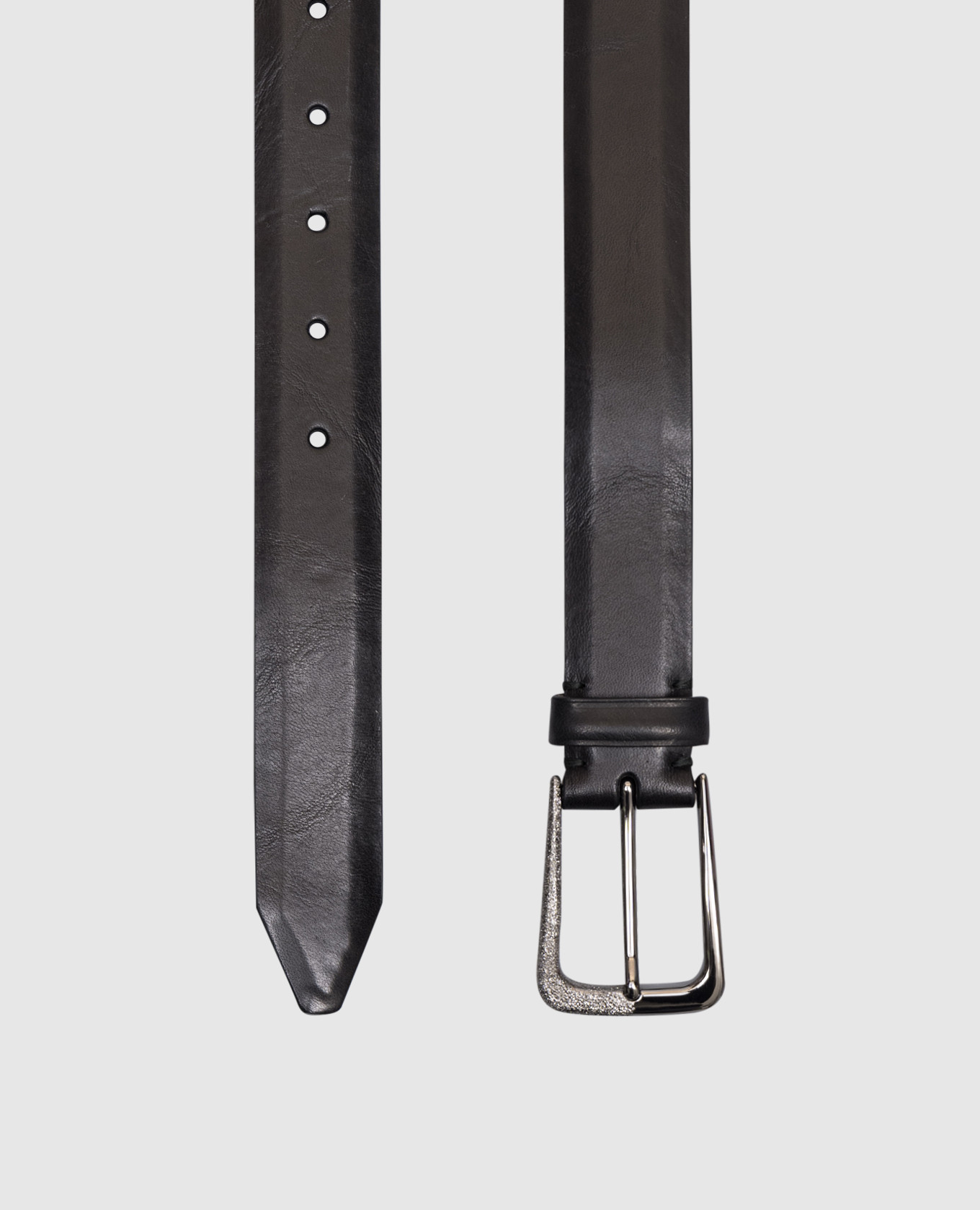 Vintage black leather belt Brunello Cucinelli 3
