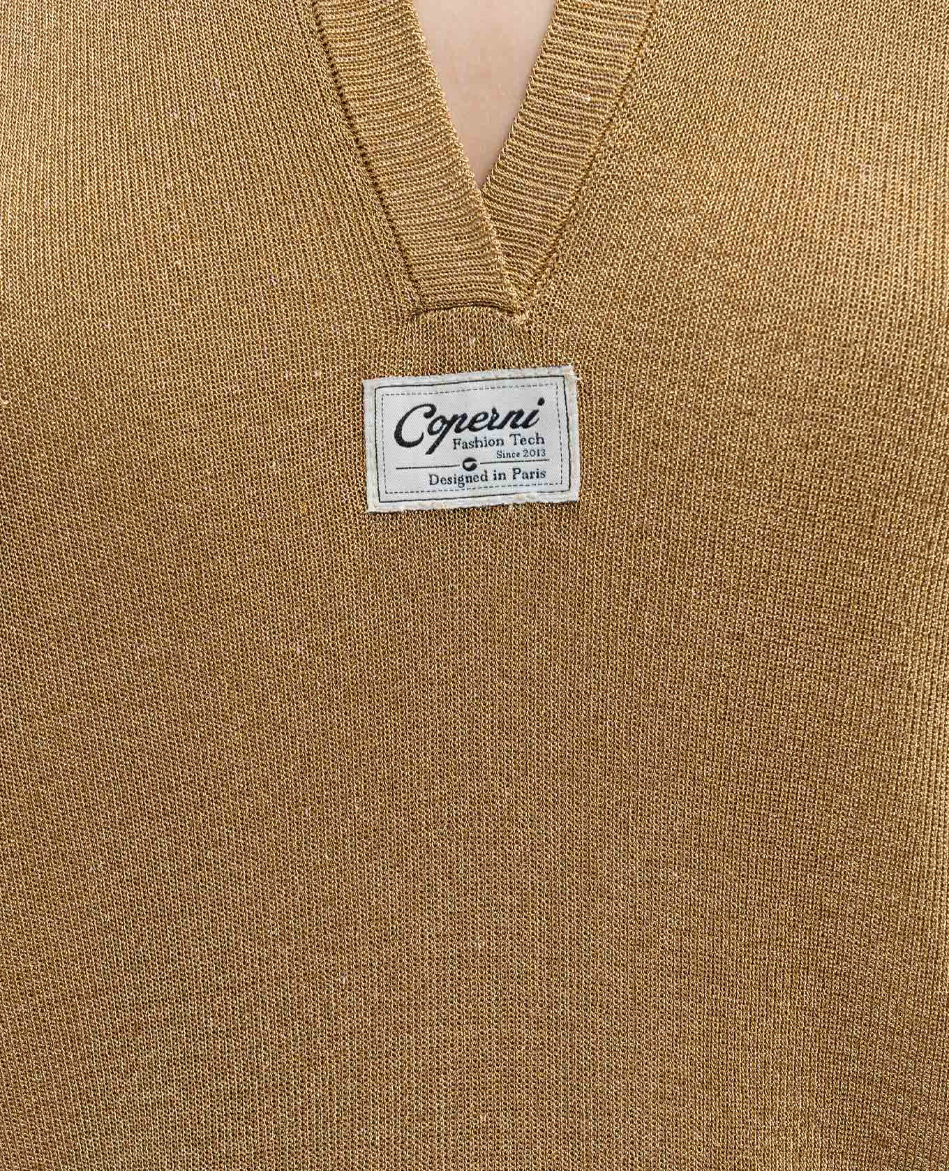 Beige pullover with lurex and long sleeves Coperni 5